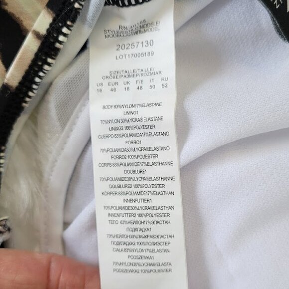 NWT Ralph Lauren Zebra Twist Bikini Top W/ Adjustable Straps Size 16 - Picture 8 of 9